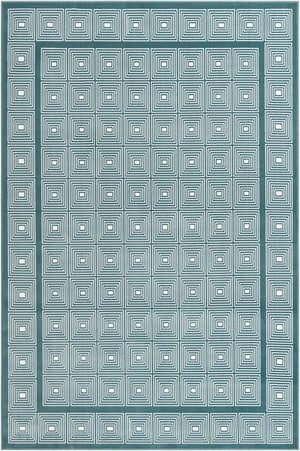 Aegean Blue 5' 3 x 8' Aakaar Rectangle Area Rug 85% Polypropylene & 15% Chenille Living Room Bedroom Carpet for Sale at Rug Engine