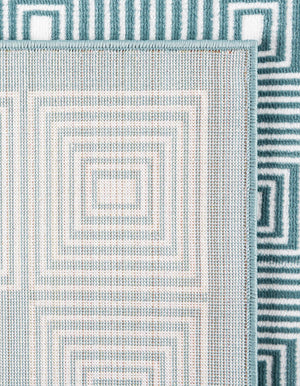 Aegean Blue 2' x 6' 1 Aakaar Runner Area Rug 85% Polypropylene & 15% Chenille Living Room Bedroom Carpet for Sale at Rug Engine