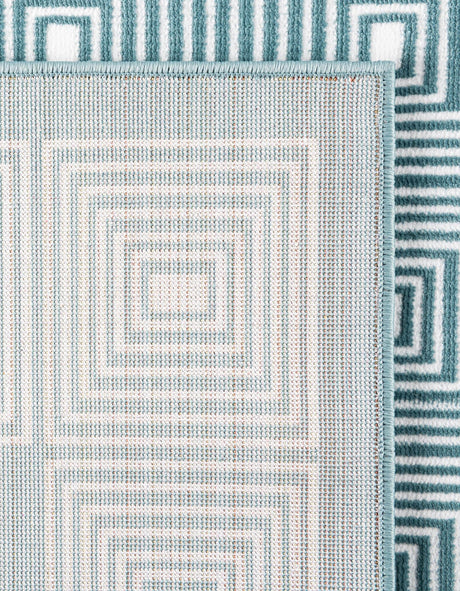 Aegean Blue 2' x 6' 1 Aakaar Runner Area Rug 85% Polypropylene & 15% Chenille Living Room Bedroom Carpet for Sale at Rug Engine