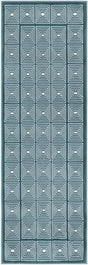Aegean Blue 2' x 6' 1 Aakaar Runner Area Rug 85% Polypropylene & 15% Chenille Living Room Bedroom Carpet for Sale at Rug Engine