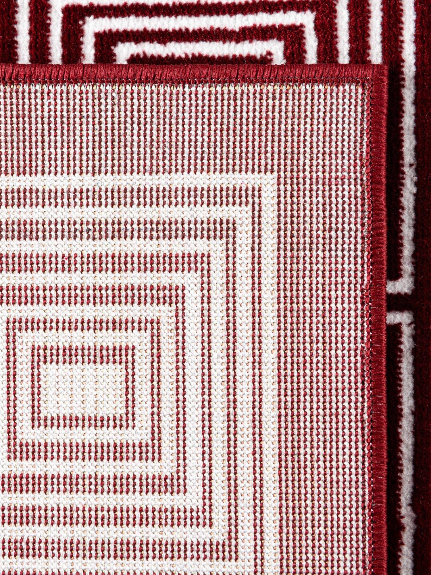 Burgundy Red 5' 3 x 8' Aakaar Rectangle Area Rug 85% Polypropylene & 15% Chenille Living Room Bedroom Carpet for Sale at Rug Engine