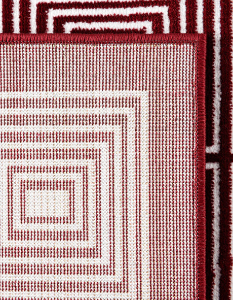 Burgundy Red 5' 3 x 8' Aakaar Rectangle Area Rug 85% Polypropylene & 15% Chenille Living Room Bedroom Carpet for Sale at Rug Engine
