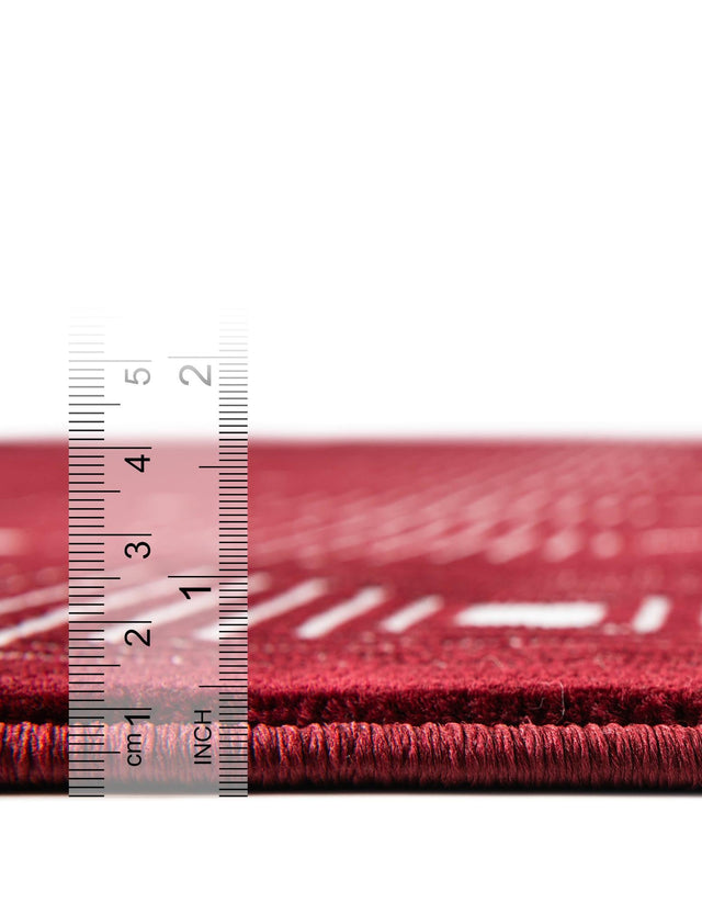 Burgundy Red 2' x 6' 1 Aakaar Runner Area Rug 85% Polypropylene & 15% Chenille Living Room Bedroom Carpet for Sale at Rug Engine