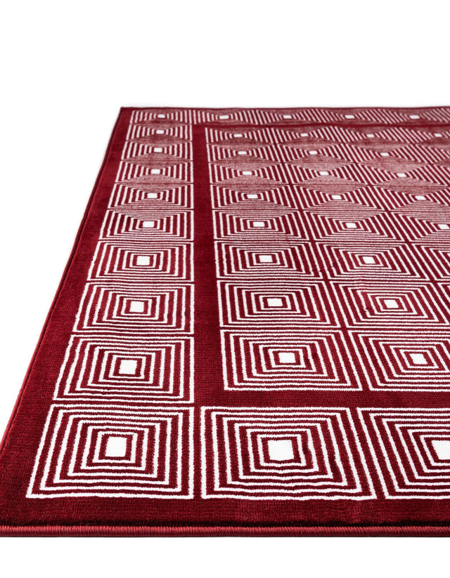 Burgundy Red 2' x 6' 1 Aakaar Runner Area Rug 85% Polypropylene & 15% Chenille Living Room Bedroom Carpet for Sale at Rug Engine