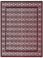 Burgundy Red 7' 10 x 10' Aakaar Rectangle Area Rug 85% Polypropylene & 15% Chenille Living Room Bedroom Carpet for Sale at Rug Engine
