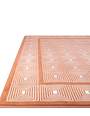 Dusty Pink 4' 1 x 6' 1 Aakaar Rectangle Area Rug 85% Polypropylene & 15% Chenille Living Room Bedroom Carpet for Sale at Rug Engine