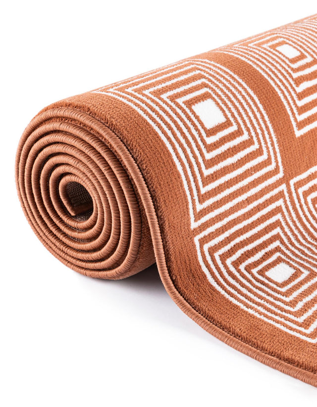 Dusty Pink 4' 1 x 6' 1 Aakaar Rectangle Area Rug 85% Polypropylene & 15% Chenille Living Room Bedroom Carpet for Sale at Rug Engine