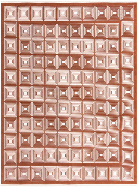 Dusty Pink 7' 10 x 10' Aakaar Rectangle Area Rug 85% Polypropylene & 15% Chenille Living Room Bedroom Carpet for Sale at Rug Engine