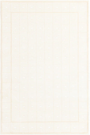 Ivory White 4' 1 x 6' 1 Aakaar Rectangle Area Rug 85% Polypropylene & 15% Chenille Living Room Bedroom Carpet for Sale at Rug Engine