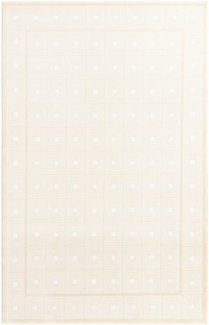 Ivory White 5' 3 x 8' Aakaar Rectangle Area Rug 85% Polypropylene & 15% Chenille Living Room Bedroom Carpet for Sale at Rug Engine