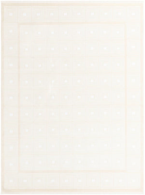 Ivory White 7' 10 x 10' Aakaar Rectangle Area Rug 85% Polypropylene & 15% Chenille Living Room Bedroom Carpet for Sale at Rug Engine
