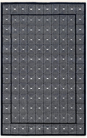 Midnight Blue 4' 1 x 6' 1 Aakaar Rectangle Area Rug 85% Polypropylene & 15% Chenille Living Room Bedroom Carpet for Sale at Rug Engine