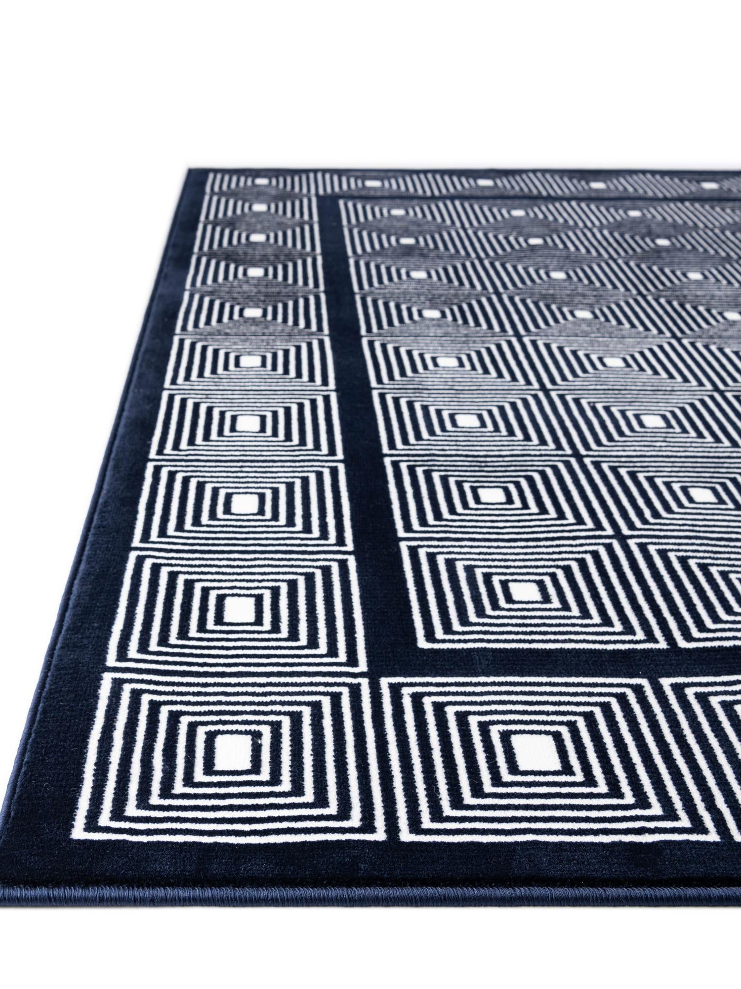 Midnight Blue 5' 3 x 8' Aakaar Rectangle Area Rug 85% Polypropylene & 15% Chenille Living Room Bedroom Carpet for Sale at Rug Engine