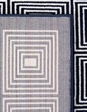 Midnight Blue 7' 10 x 10' Aakaar Rectangle Area Rug 85% Polypropylene & 15% Chenille Living Room Bedroom Carpet for Sale at Rug Engine