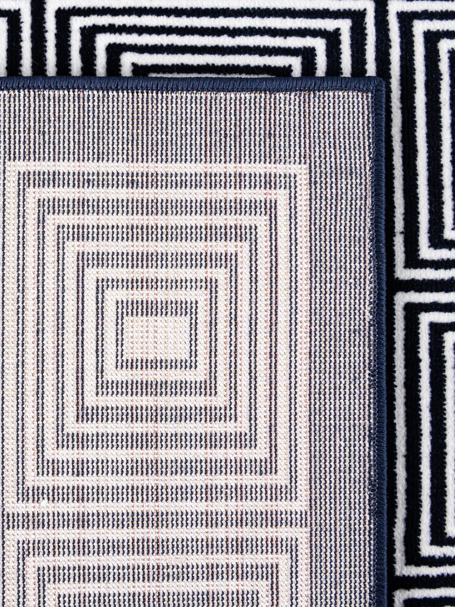 Midnight Blue 5' 3 x 8' Aakaar Rectangle Area Rug 85% Polypropylene & 15% Chenille Living Room Bedroom Carpet for Sale at Rug Engine