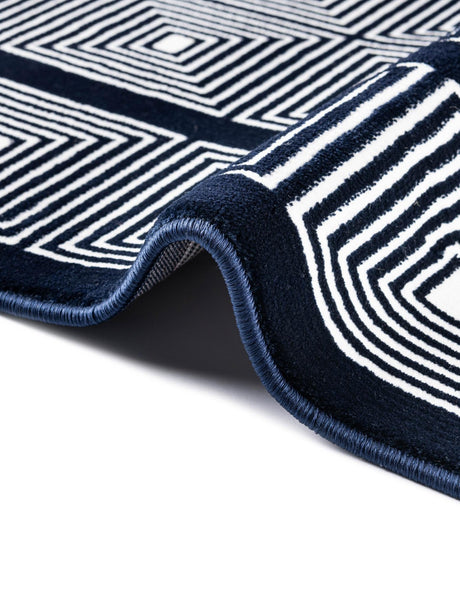 Midnight Blue 4' 1 x 6' 1 Aakaar Rectangle Area Rug 85% Polypropylene & 15% Chenille Living Room Bedroom Carpet for Sale at Rug Engine