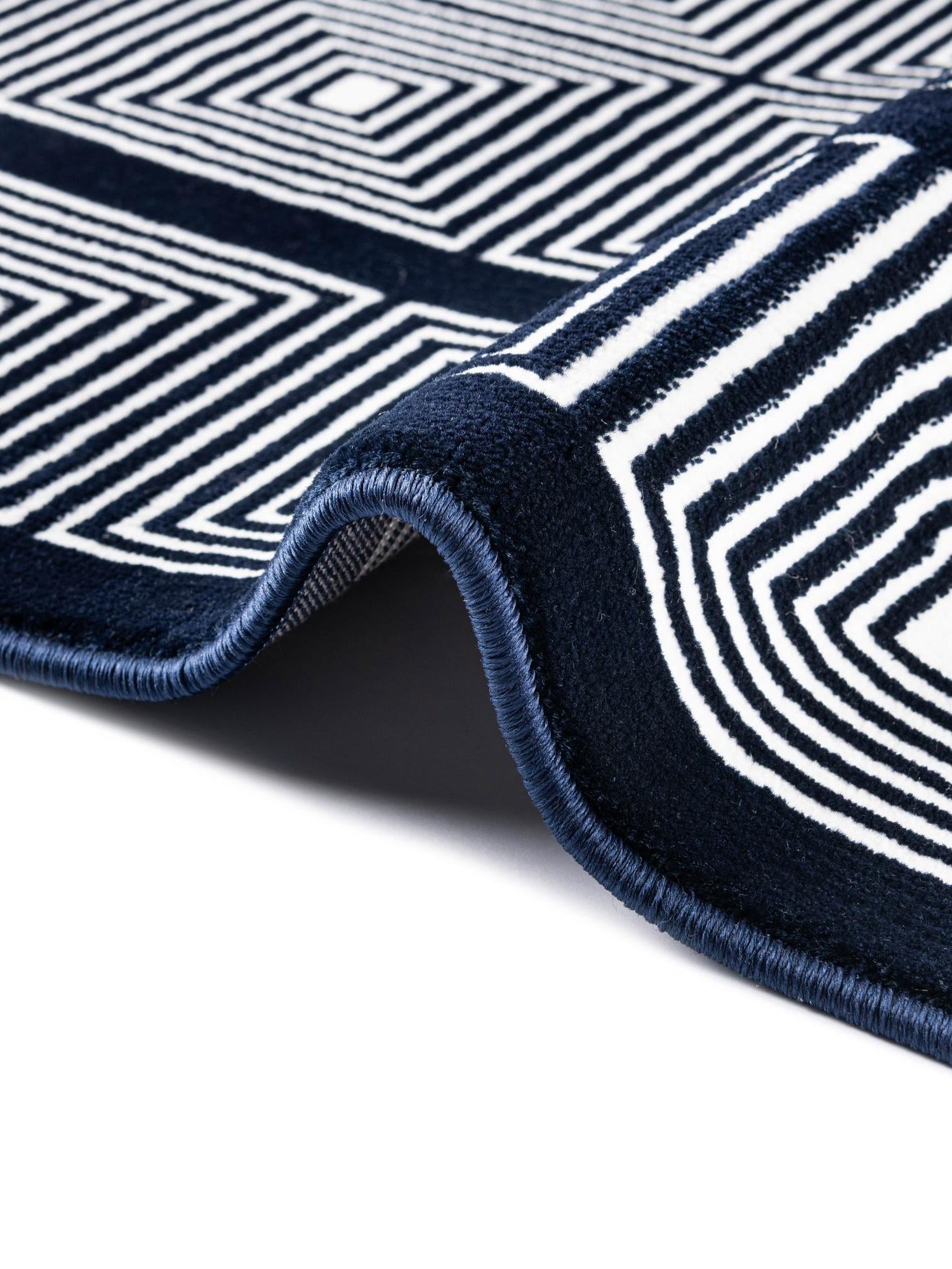 Midnight Blue 5' 3 x 8' Aakaar Rectangle Area Rug 85% Polypropylene & 15% Chenille Living Room Bedroom Carpet for Sale at Rug Engine