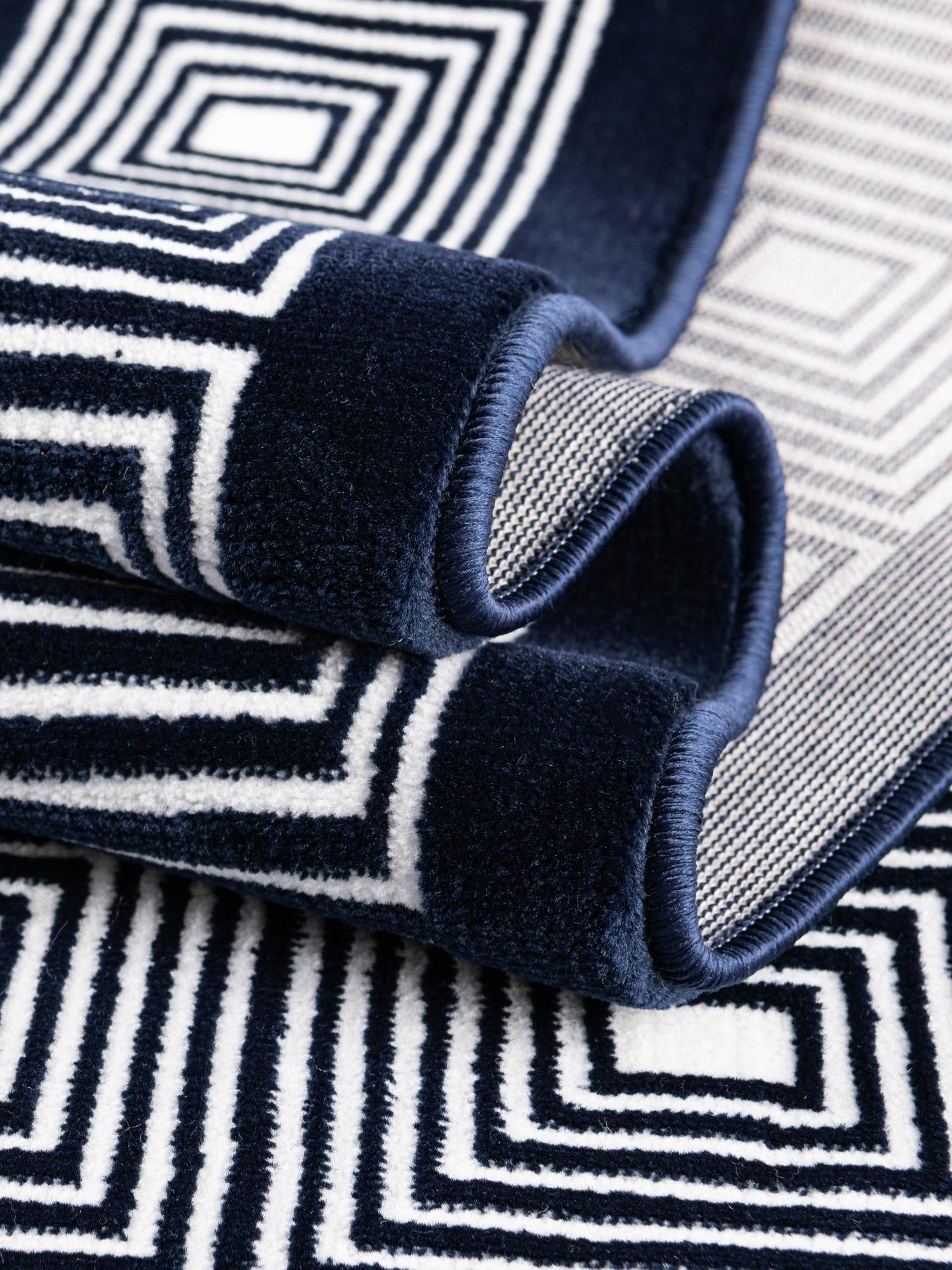 Midnight Blue 5' 3 x 8' Aakaar Rectangle Area Rug 85% Polypropylene & 15% Chenille Living Room Bedroom Carpet for Sale at Rug Engine