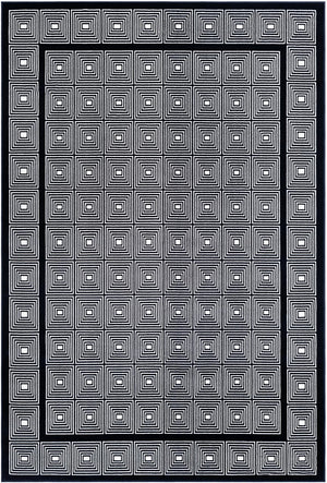 Midnight Blue 5' 3 x 8' Aakaar Rectangle Area Rug 85% Polypropylene & 15% Chenille Living Room Bedroom Carpet for Sale at Rug Engine
