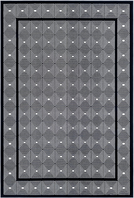 Midnight Blue 5' 3 x 8' Aakaar Rectangle Area Rug 85% Polypropylene & 15% Chenille Living Room Bedroom Carpet for Sale at Rug Engine