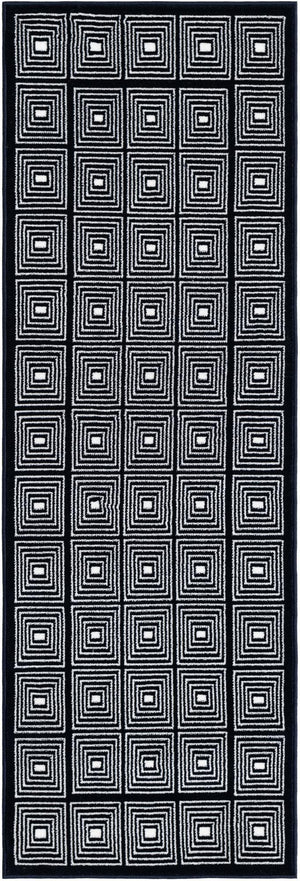 Midnight Blue 2' x 6' 1 Aakaar Runner Area Rug 85% Polypropylene & 15% Chenille Living Room Bedroom Carpet for Sale at Rug Engine