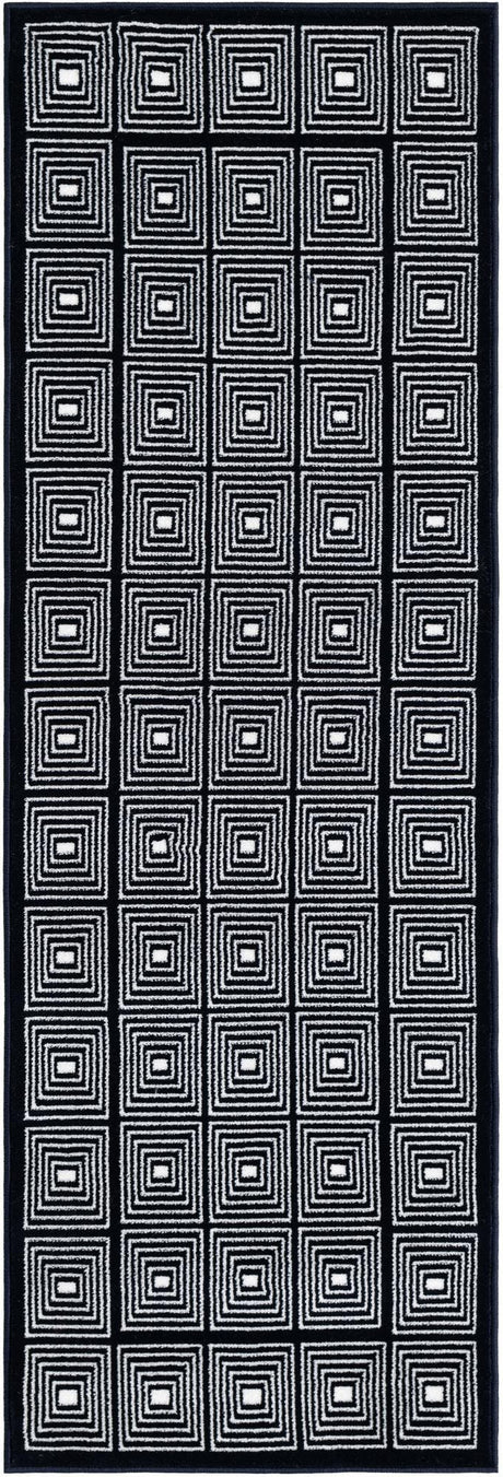 Midnight Blue 2' x 6' 1 Aakaar Runner Area Rug 85% Polypropylene & 15% Chenille Living Room Bedroom Carpet for Sale at Rug Engine