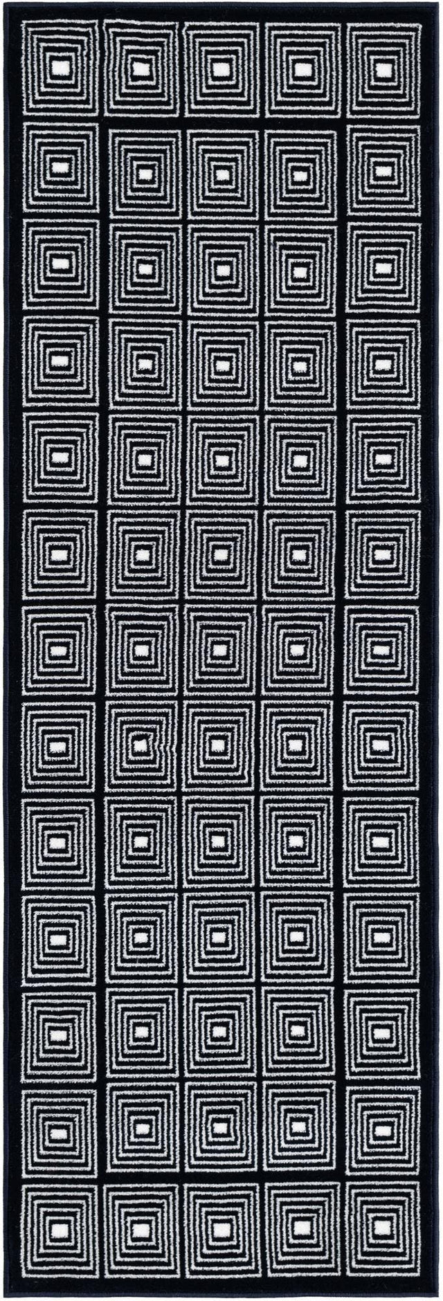 Midnight Blue 2' x 6' 1 Aakaar Runner Area Rug 85% Polypropylene & 15% Chenille Living Room Bedroom Carpet for Sale at Rug Engine