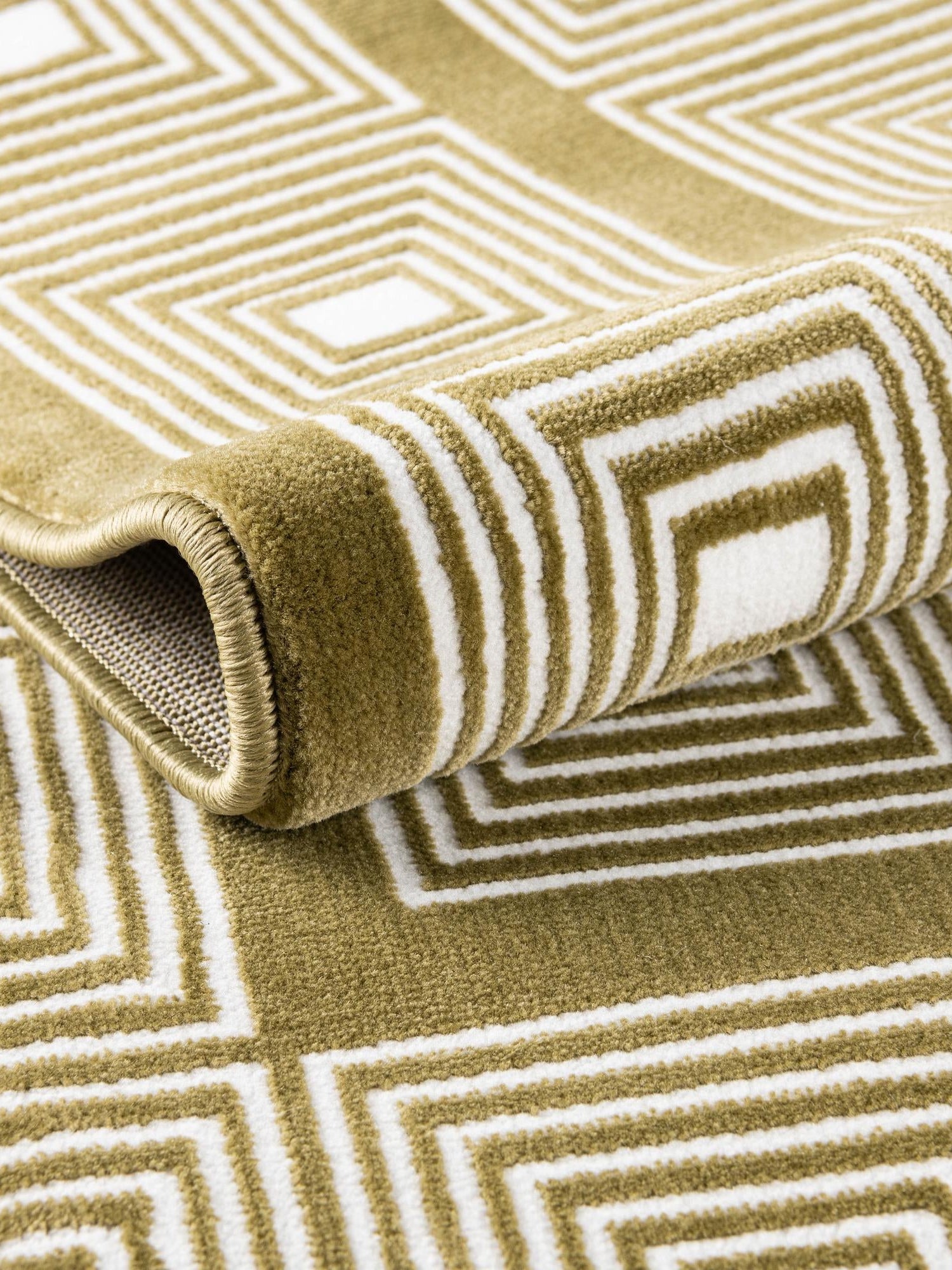 Olive Green 4' 1 x 6' 1 Aakaar Rectangle Area Rug 85% Polypropylene & 15% Chenille Living Room Bedroom Carpet for Sale at Rug Engine