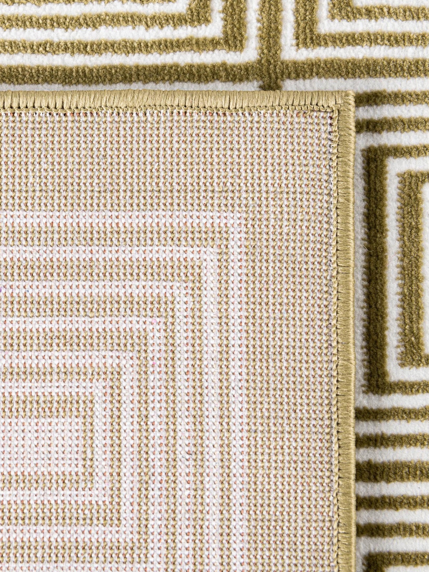 Olive Green 4' 1 x 6' 1 Aakaar Rectangle Area Rug 85% Polypropylene & 15% Chenille Living Room Bedroom Carpet for Sale at Rug Engine