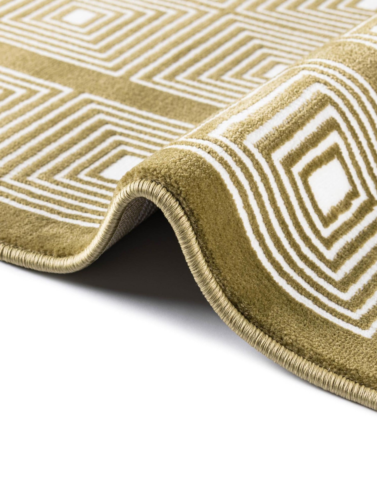 Olive Green 4' 1 x 6' 1 Aakaar Rectangle Area Rug 85% Polypropylene & 15% Chenille Living Room Bedroom Carpet for Sale at Rug Engine