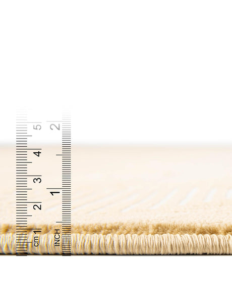 Yellow 4' 1 x 6' 1 Aakaar Rectangle Area Rug 85% Polypropylene & 15% Chenille Living Room Bedroom Carpet for Sale at Rug Engine