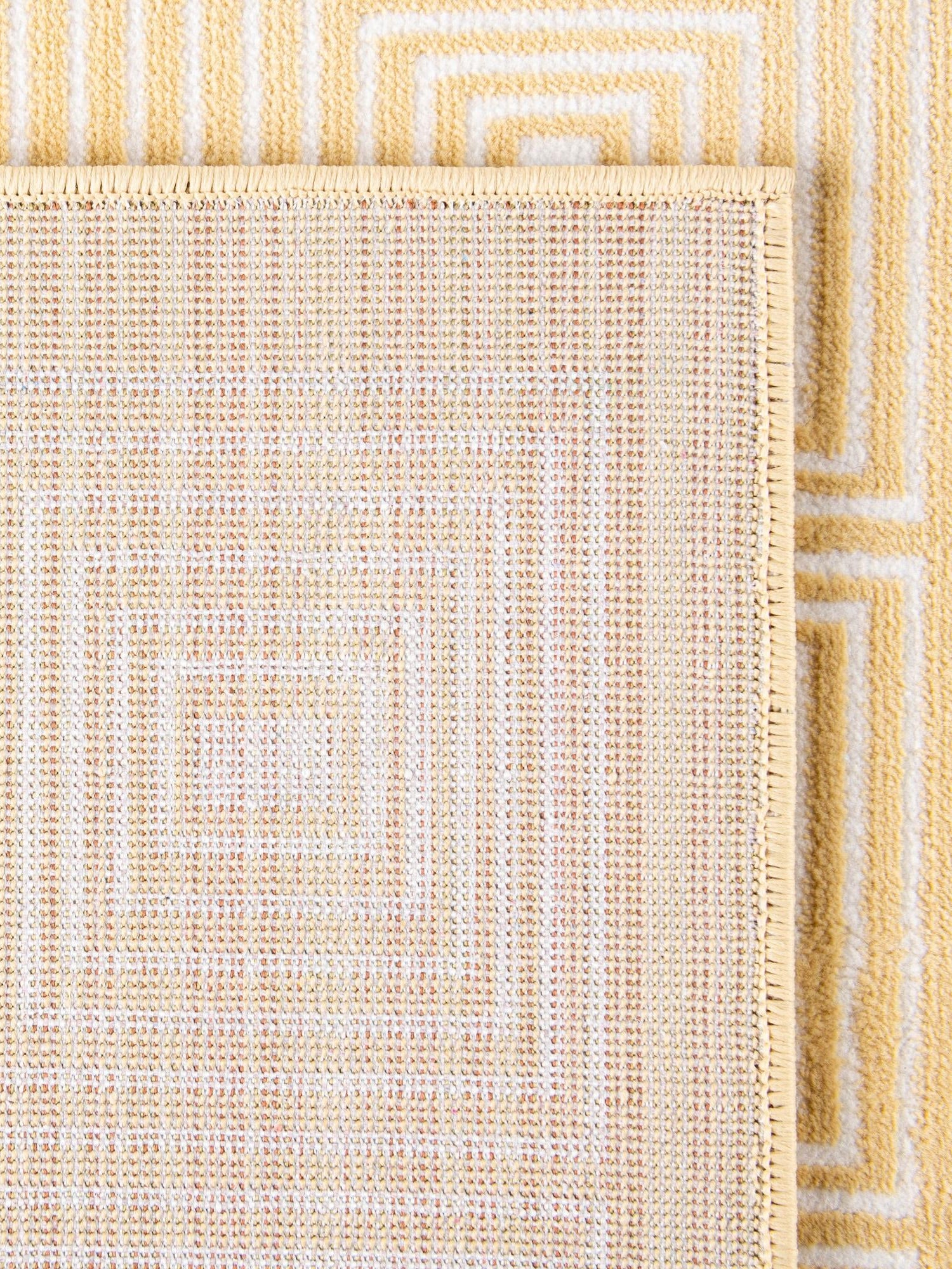 Yellow 4' 1 x 6' 1 Aakaar Rectangle Area Rug 85% Polypropylene & 15% Chenille Living Room Bedroom Carpet for Sale at Rug Engine