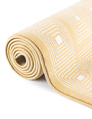 Yellow 5' 3 x 8' Aakaar Rectangle Area Rug 85% Polypropylene & 15% Chenille Living Room Bedroom Carpet for Sale at Rug Engine