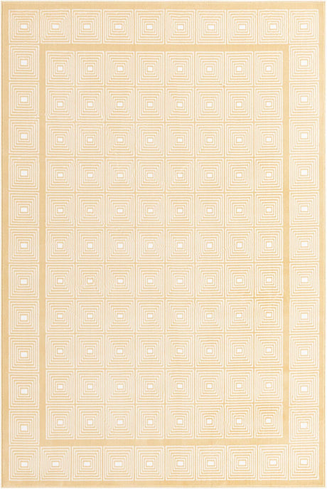 Yellow 5' 3 x 8' Aakaar Rectangle Area Rug 85% Polypropylene & 15% Chenille Living Room Bedroom Carpet for Sale at Rug Engine