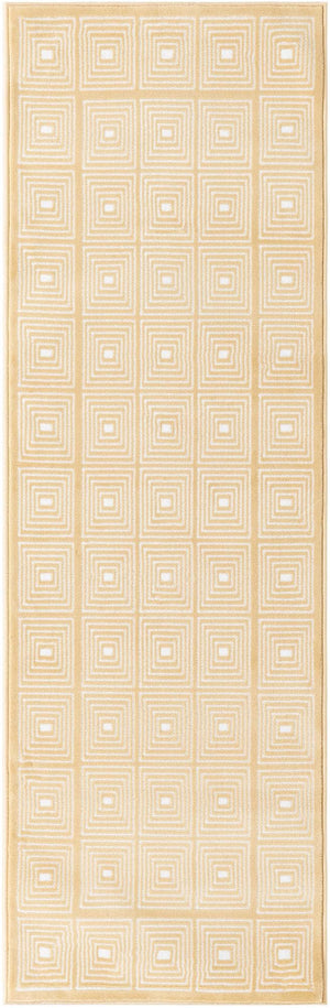 Yellow 2' x 6' 1 Aakaar Runner Area Rug 85% Polypropylene & 15% Chenille Living Room Bedroom Carpet for Sale at Rug Engine