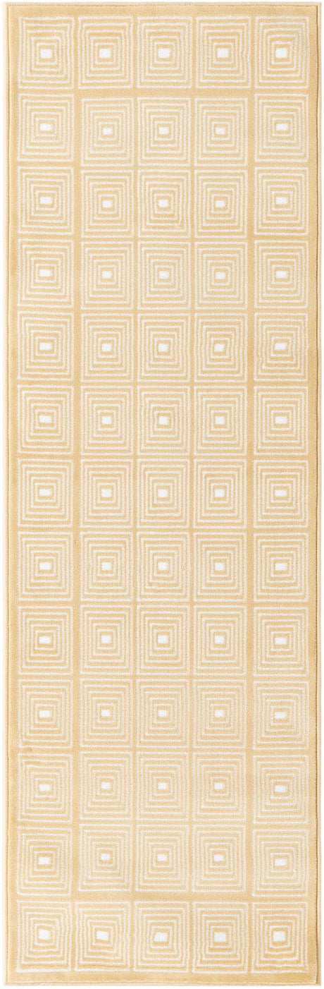 Yellow 2' x 6' 1 Aakaar Runner Area Rug 85% Polypropylene & 15% Chenille Living Room Bedroom Carpet for Sale at Rug Engine