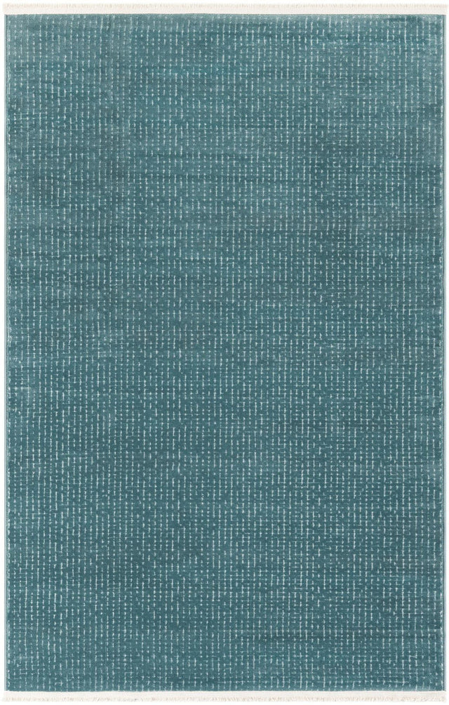Aegean Blue 4' 1 x 6' 1 Aakaar Rectangle Area Rug 85% Polypropylene & 15% Chenille Living Room Bedroom Carpet for Sale at Rug Engine