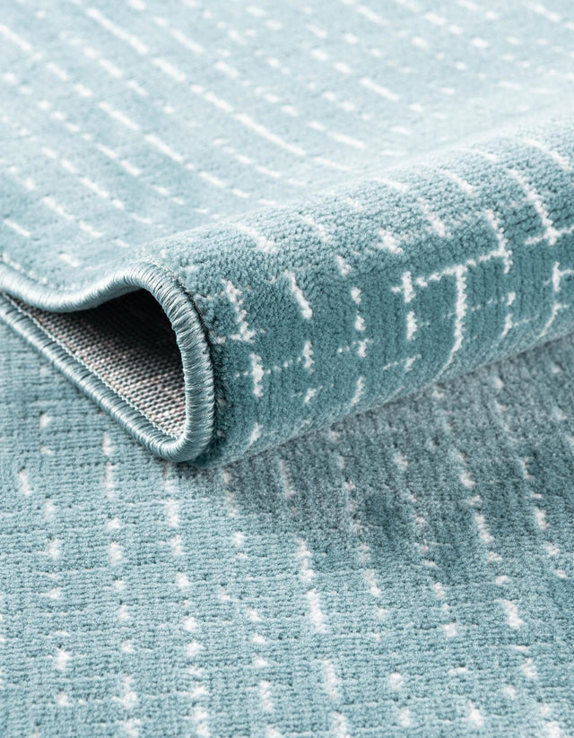 Aegean Blue 7' 10 x 10' Aakaar Rectangle Area Rug 85% Polypropylene & 15% Chenille Living Room Bedroom Carpet for Sale at Rug Engine