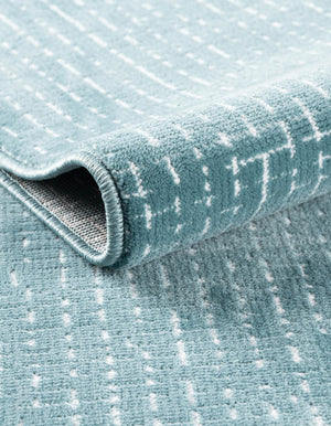 Aegean Blue 4' 1 x 6' 1 Aakaar Rectangle Area Rug 85% Polypropylene & 15% Chenille Living Room Bedroom Carpet for Sale at Rug Engine