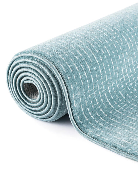 Aegean Blue 5' 3 x 8' Aakaar Rectangle Area Rug 85% Polypropylene & 15% Chenille Living Room Bedroom Carpet for Sale at Rug Engine