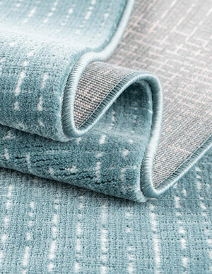 Aegean Blue 7' 10 x 10' Aakaar Rectangle Area Rug 85% Polypropylene & 15% Chenille Living Room Bedroom Carpet for Sale at Rug Engine