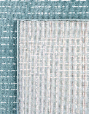 Aegean Blue 2' x 6' 1 Aakaar Runner Area Rug 85% Polypropylene & 15% Chenille Living Room Bedroom Carpet for Sale at Rug Engine