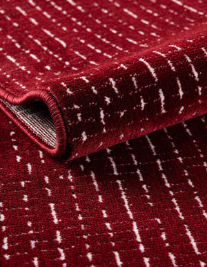 Burgundy Red 4' 1 x 6' 1 Aakaar Rectangle Area Rug 85% Polypropylene & 15% Chenille Living Room Bedroom Carpet for Sale at Rug Engine