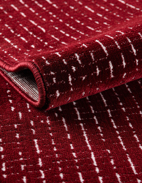 Burgundy Red 4' 1 x 6' 1 Aakaar Rectangle Area Rug 85% Polypropylene & 15% Chenille Living Room Bedroom Carpet for Sale at Rug Engine