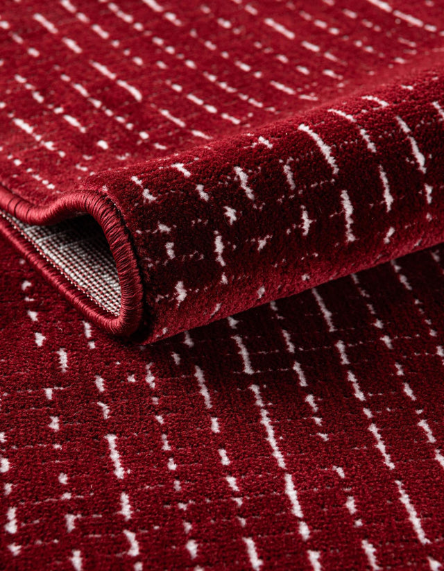 Burgundy Red 7' 10 x 10' Aakaar Rectangle Area Rug 85% Polypropylene & 15% Chenille Living Room Bedroom Carpet for Sale at Rug Engine