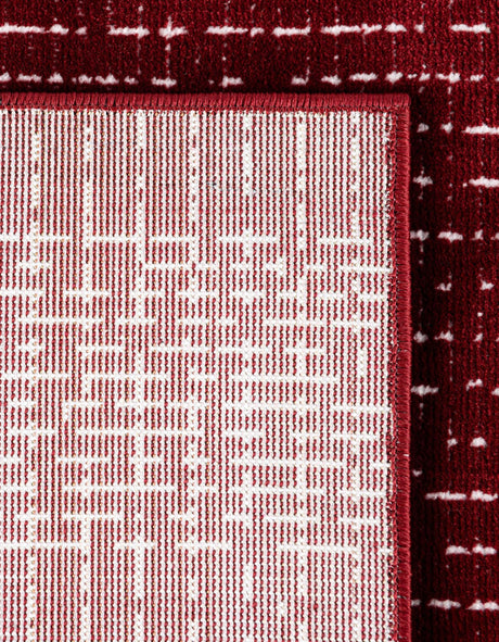 Burgundy Red 7' 10 x 10' Aakaar Rectangle Area Rug 85% Polypropylene & 15% Chenille Living Room Bedroom Carpet for Sale at Rug Engine