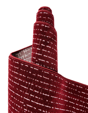 Burgundy Red 4' 1 x 6' 1 Aakaar Rectangle Area Rug 85% Polypropylene & 15% Chenille Living Room Bedroom Carpet for Sale at Rug Engine