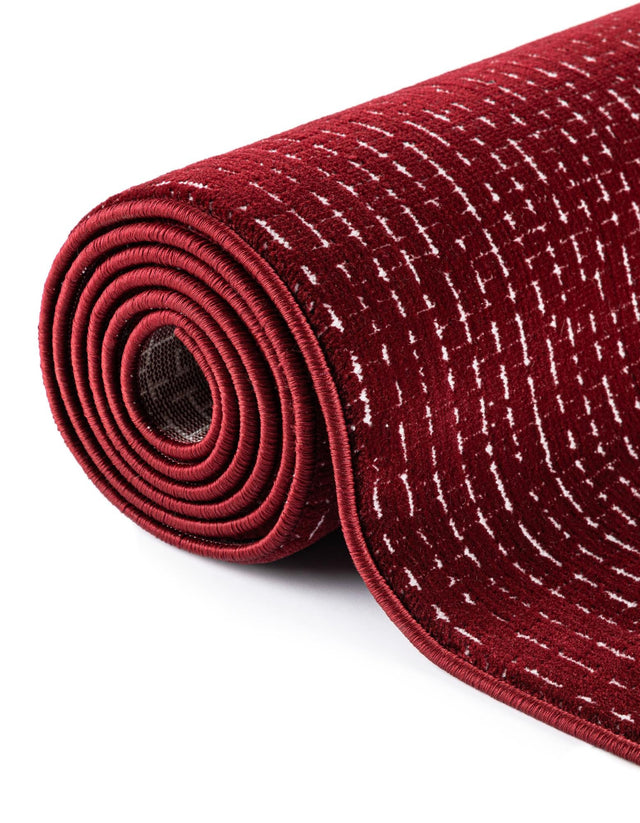 Burgundy Red 4' 1 x 6' 1 Aakaar Rectangle Area Rug 85% Polypropylene & 15% Chenille Living Room Bedroom Carpet for Sale at Rug Engine