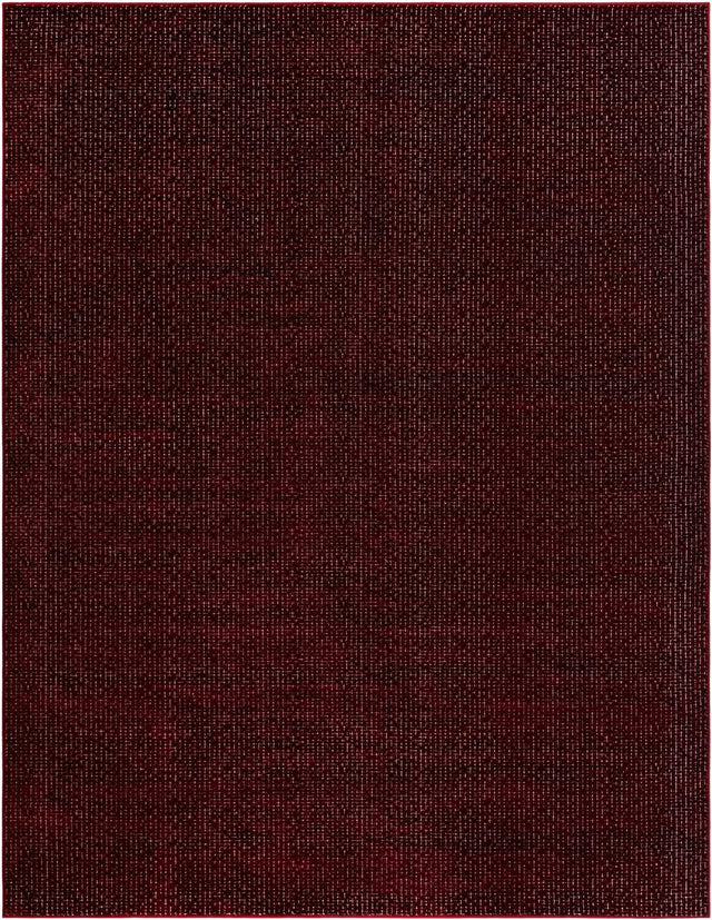 Burgundy Red 7' 10 x 10' Aakaar Rectangle Area Rug 85% Polypropylene & 15% Chenille Living Room Bedroom Carpet for Sale at Rug Engine