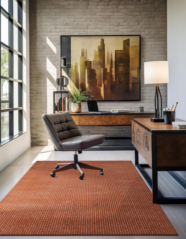 Dusty Pink 5' 3 x 8' Aakaar Rectangle Area Rug 85% Polypropylene & 15% Chenille Living Room Bedroom Carpet for Sale at Rug Engine